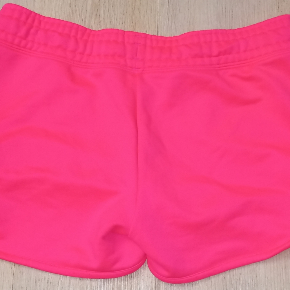 Under Armour Shorts Women's Size Large Color Pink Drawstrings Gym Athletics... - Picture 3 of 3
